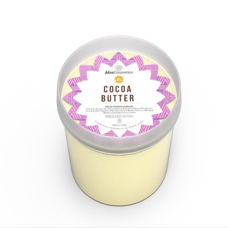 AFROCOSMETICS Cocoa Butter Natural Organic Cold Pressed Moisturizer 16 oz (6)