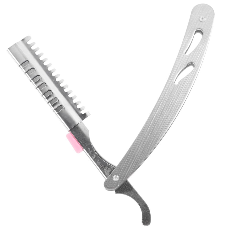 Ipetboom Vintage Manual Scraper Razor Beard Cutting Tool Eyebrow Shaper Hairdressing Scraper for Men Grooming Kit
