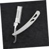 Ipetboom Vintage Manual Scraper Razor Beard Cutting Tool Eyebrow Shaper Hairdressing Scraper for Men Grooming Kit view 3