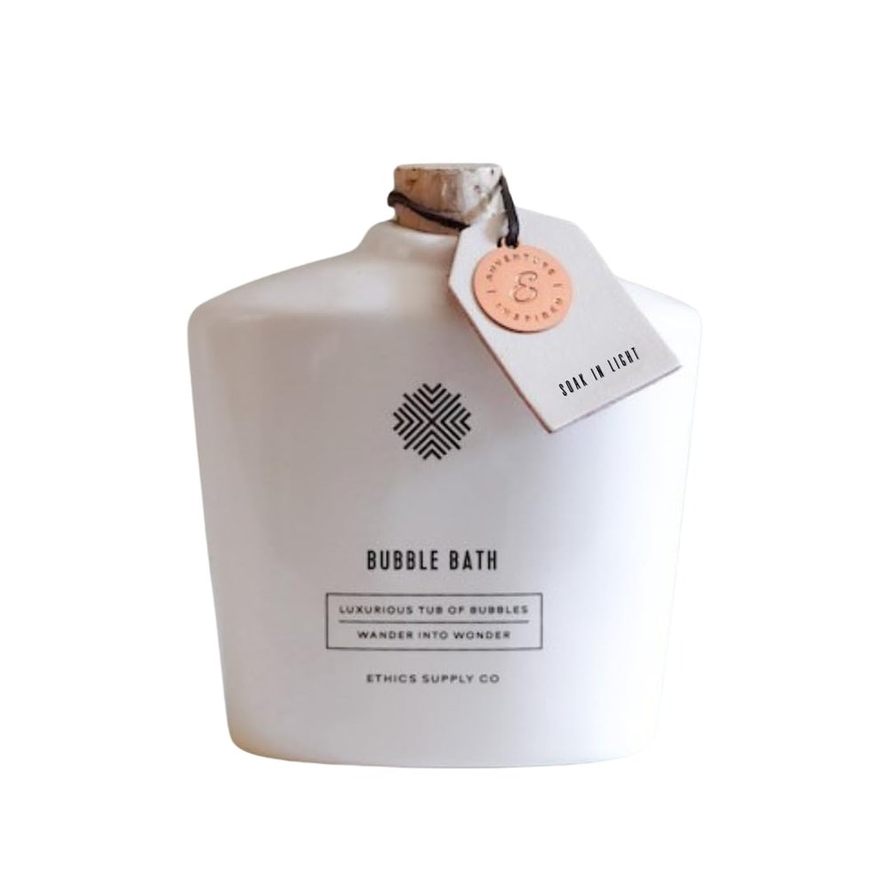 Ethics Supply Co. Salt & Light Bubble Bath - Eau Sale, Salt Water, Sapphire & Illumination, Gentle & Hydrating Ingredients, Foaming Bubble Bath for Women & Men - 10oz