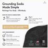 Aura Luxury Grounding Socks for Feet - 25% Pure Silver Grounding Socks for Women & Men - Black, Size Large view 2