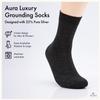 Aura Luxury Grounding Socks for Feet - 25% Pure Silver Grounding Socks for Women & Men - Black, Size Large view 4