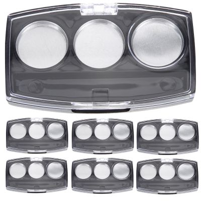 Baluue 10pcs Empty Eyeshadow Pans Bulk for Diy Makeup Aluminum Pans 19.5mm Single Hole Eye Shadow Pallets