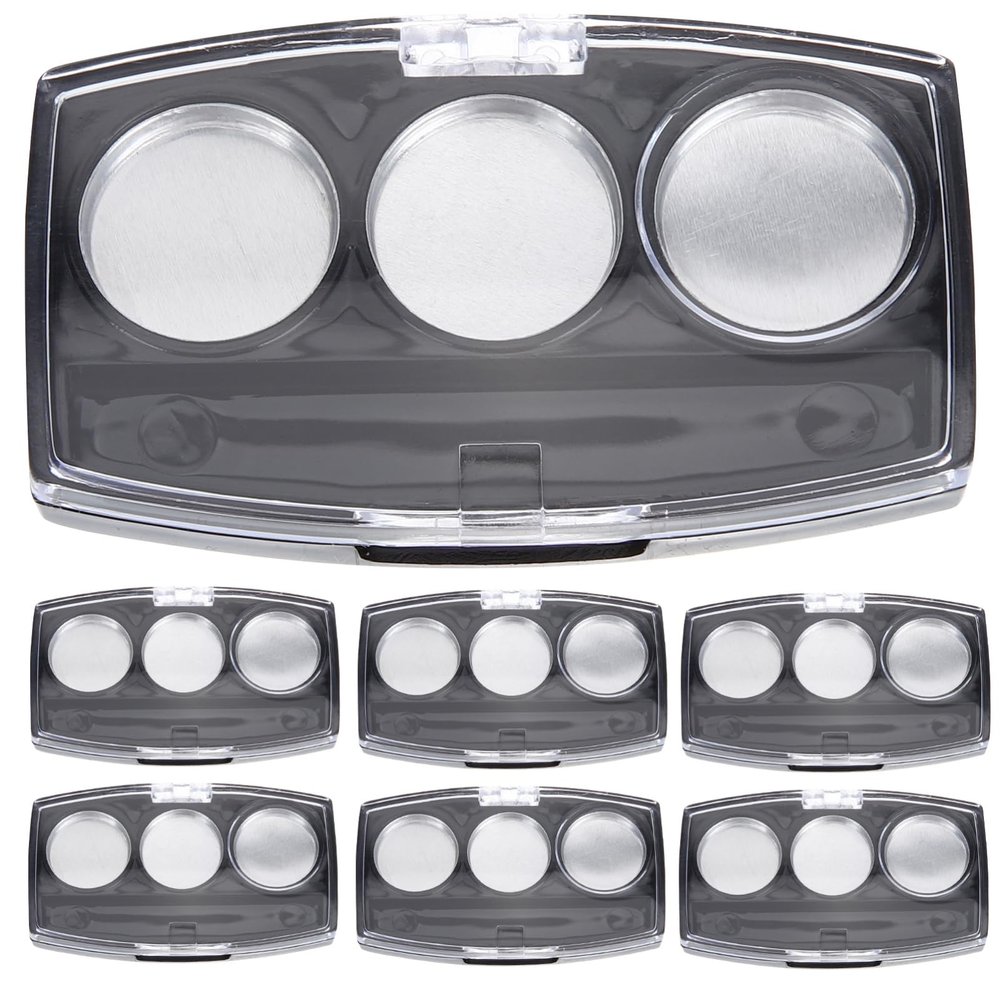 Baluue 10pcs Empty Eyeshadow Pans Bulk for Diy Makeup Aluminum Pans 19.5mm Single Hole Eye Shadow Pallets