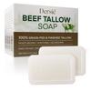 Beef Tallow Soap Bar for Skin: Organic Beef Tallow Soap for Face & Body with 100% Grass-Fed & Finished - Gentle Moisturizing Body Wash for Dry, Sensitive, and Normal Skin - Unscented (4 oz / 2-Pack) view 1