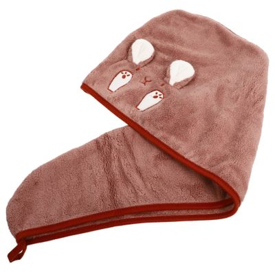 Baluue 1pc Women Fast Drying Hair Towel Wrap Super Absorbent Fleece Hat for All Hair Types Quick-Dry Design for Home Use and Travel for Friends