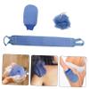 IWOWHERO 2pcs Deep Cleaning Bath Gloves Body Scrub Exfoliator Mitts Back Scrubber Belt for Shower Travel Friendly view 2