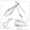 IWOWHERO 2pcs Food-Grade Stainless Steel Fish Bone Tweezers and Goose Hair Removers Portable Kitchen Gadget for Safe Cooking for Family and Friends view 3