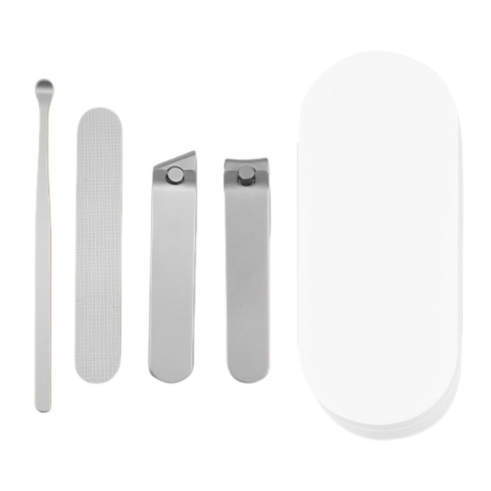 4 Pieces Nails Cutter with Nails File for Thick Nails Stainless Steel Fingernail Cutter Trimmer Toenail Cutter