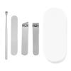 4 Pieces Nails Cutter with Nails File for Thick Nails Stainless Steel Fingernail Cutter Trimmer Toenail Cutter view 1