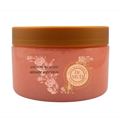 Dead Sea Salt Aromatic Mineral Body Scrub  Exfoliating Salt Scrub for Body and Feet with Jojoba Oil, Almond Oil, Vitamin E & Essential Oils  Hydrating, Moisturizing, Smoothing (250 gr, Rose)