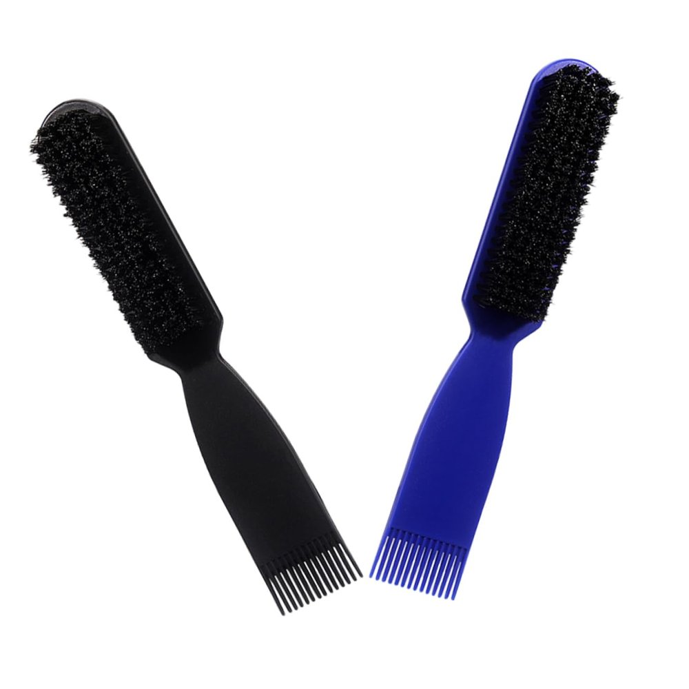 Baluue 2pcs Retro Beard Brush and Comb Men Bristles for Grooming Travel-friendly Dual-use Tool for Beard Styling and Hair Sweeping