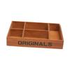 Anneome 5grids Wooden Table Display Shelf for Home Office Vintage Storage Rack File Cosmetic Table Shelf view 1