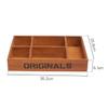 Anneome 5grids Wooden Table Display Shelf for Home Office Vintage Storage Rack File Cosmetic Table Shelf view 2