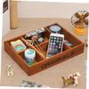 Anneome 5grids Wooden Table Display Shelf for Home Office Vintage Storage Rack File Cosmetic Table Shelf view 3