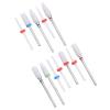 12pcs Ceramic Milling Cutter Drill Bits, Electric Grinding Machine Files, High Hardness Rustproof Bits for Nail Dead Skin Removing, Sturdy Ceramic Grinding Tools with 3/32in Shank view 3