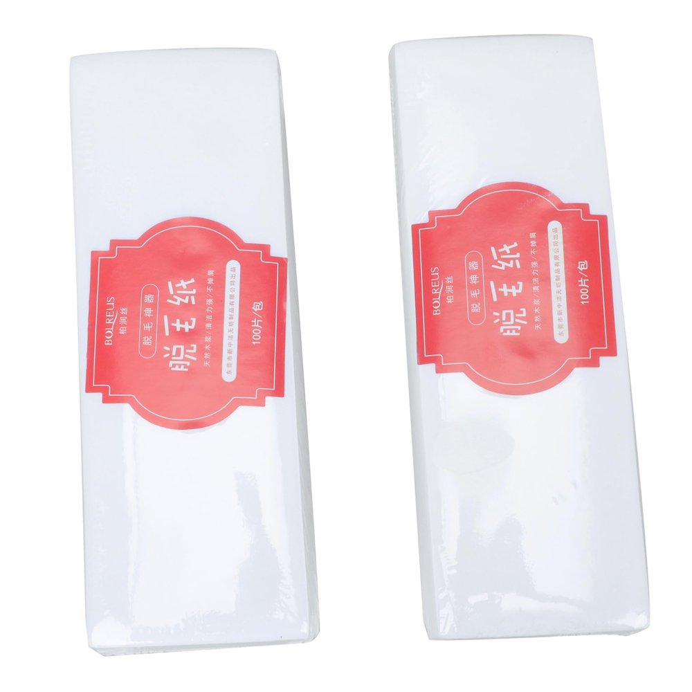 TOVINANNA 200pcs Non Woven Body Wax Strips Hair Removal Paper Ladies Men Depilatory Strips