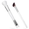 2pcs Nose Contour Brushes, 2-in-1 U-Shaped Fluffy and Angled Brush Set Practical Makeup Tools for Nose Sculpting, Highlighting, Defining view 1