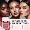 2 In 1 Cream And Powder Blusher Palettes Compact Face Makeup For Natural Long Lasting Color Smooth Application view 2