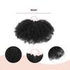 ccHuDE 2 Pcs 4 Inch Black Kinky Curly Hair Bun Synthetic Short Hair Extension Ponytail Updo Hairpieces Elastic Messy Hairs Scrunchies Coily Afro Puff Ponytail for Little Girls view 2