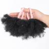 ccHuDE 2 Pcs 4 Inch Black Kinky Curly Hair Bun Synthetic Short Hair Extension Ponytail Updo Hairpieces Elastic Messy Hairs Scrunchies Coily Afro Puff Ponytail for Little Girls view 4