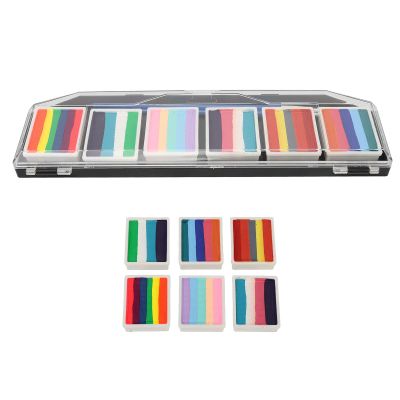 60g Body Paint Palette 6 Types Washable Face Painting Palette Kit Washable Body Paint Pigment for Kids Cosplay