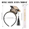 YARIEW Grad Headband and Sash Headbands for Women Glitter Star Hat Accessories for Graduates Decorations 2025 Graduation Party Favors Grad Party Decorations view 3