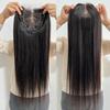 Human Hair Closure Topper, 6x6-8x8 inch Base, Natural Black Straight Hair, HD Swiss Lace Breathable Invisible Lace Top Bleached Knots with Clips in (#2 Dark Brown, 6x6'', 14inch) view 2