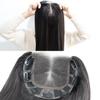 Human Hair Closure Topper, 6x6-8x8 inch Base, Natural Black Straight Hair, HD Swiss Lace Breathable Invisible Lace Top Bleached Knots with Clips in (#2 Dark Brown, 6x6'', 14inch) view 4