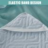 LDLCYCN Blue/b,60 * 175cm(R), Massage Table Skirt with Hole Massage Bed Cover with Elastic Band Beauty Massage Spa Couch Cover All-Round Wrap Lash Bed Mattress Cover Washable Square Round Head view 3