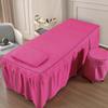 LDLCYCN Pink,60 * 180cm(R), Massage Table Skirt with Hole Massage Bed Cover with Elastic Band Beauty Massage Spa Couch Cover All-Round Wrap Lash Bed Mattress Cover Washable Square Round Head view 1