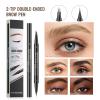 Natural Looking Eye Brow Pencil And Brush Set With Double Tips Cosmetic Tool For Daily Or Special Occasion Makeup view 2