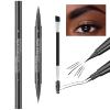 Natural Looking Eye Brow Pencil And Brush Set With Double Tips Cosmetic Tool For Daily Or Special Occasion Makeup view 4