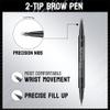 2-in-1 Waterproof Dual-Ended Eye Brow Pencils with 2-Fork and Ultra-Precise Brow Pencil Tip, Sweat-resistant and Smudge-Proof, Natural and Long Lasting (Light Brown) view 3