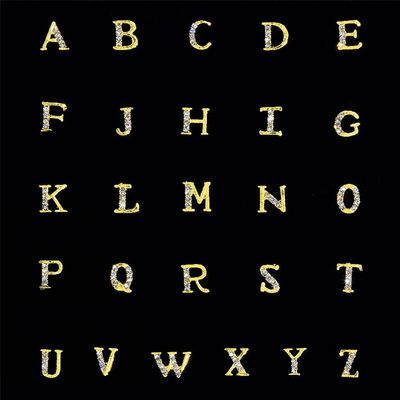 26Pcs 3D Metal Gold A-Z English Letters For Rhinestone Art Decoration Jewelry For Womens