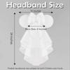 LIHELEI Bridal Veil Mouse Ear Headband, Headband for Honeymoon Wedding, Bachelorette Party Headpiece for Women Girls-White view 4