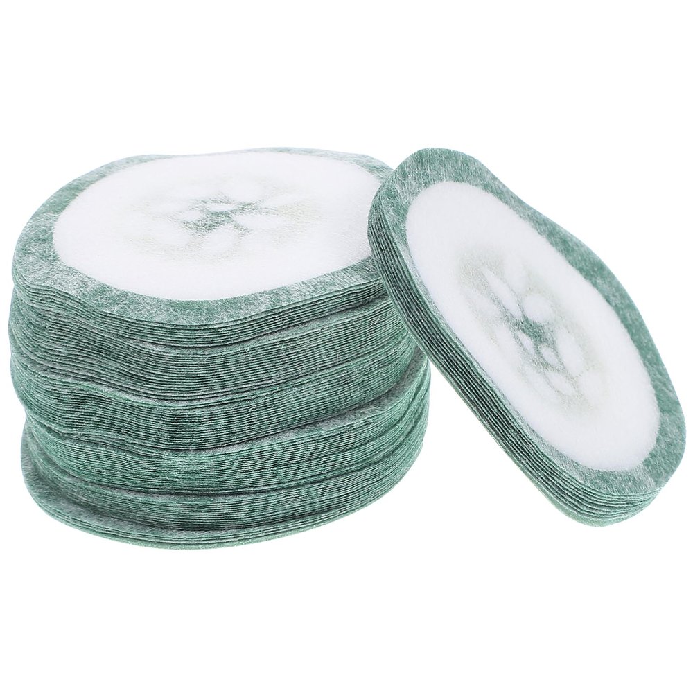 AUTSUPPL 100pcs Disposable Eye Mask Paper Cucumber Pattern Sleep Mask Nonwoven Beauty Eye Patch
