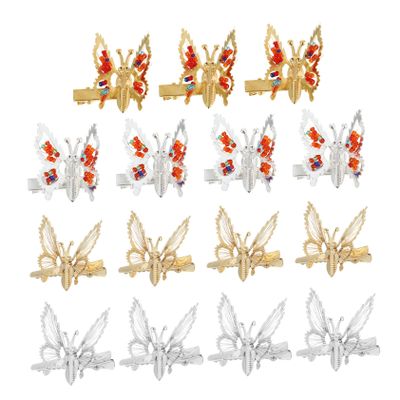 Baluue 15pcs Butterfly Hair Clips for Women Girls Metal Hollow Hairpin Elegant Hair Accessories for Parties and Events