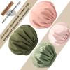 2pcs Genergy Luxury Shower Cap Satin Lined For Women Waterproof Adjustable Baths Bonnet Reusable Extra Large Double Layers And Reversible Elastic Bath Cap(Pink+Green) view 2