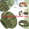 2pcs Genergy Luxury Shower Cap Satin Lined For Women Waterproof Adjustable Baths Bonnet Reusable Extra Large Double Layers And Reversible Elastic Bath Cap(Pink+Green) view 4