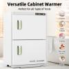 ADVWIN 46L Hot Towel Warmer Cabinet, Towel Warmer for Spa Salon, Professional Large Capacity Towel Double Cabinet for Bathroom, Esthetician (white, 46L) view 2