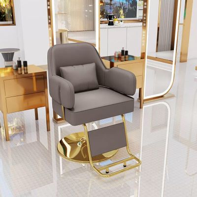 Barber Chairs Heavy Duty Height Adjustable 360 Rotation Water Resistants Leather Hairdressing Chair with Comfort Armrests and Footrest for Barbershop Hair Salon Spa(Brown)