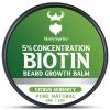 5% Concentration Biotin Beard Balm for Men & Conditioning Beard Wax - Made with Castor Oil Natural and Organic Ingredients - Hydrates & Thickens Facial Hair Growth- 2 Ounce Tin (Citrus Serenity view 1