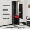 BarberPub Locking Wall Mount Hair Styling Barber Station Drawer Storage Beauty Salon Spa Equipment 3036-1 (Black&Red-Handle Left) view 3