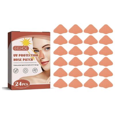 24-pcs Nose Sun Protection Nose Patches Uv Protection & Sunblock Nose Guard Nose Bandage Cover, for Men Women Outdoor Sports Golf Hiking Sports Tanning Accessories, Gentle, Painless Removal