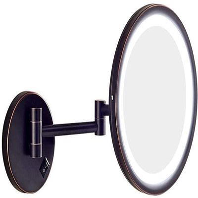 Yuidaaavzz Vanity Mirror, Makeup Mirror Vanity Mirror LED Lighted Wall Mount 3X Magnifying Cosmetic Mirror Extendable Single Sided for Bathroom Cosmetic Mirror