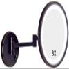 Yuidaaavzz Vanity Mirror, Makeup Mirror Vanity Mirror LED Lighted Wall Mount 3X Magnifying Cosmetic Mirror Extendable Single Sided for Bathroom Cosmetic Mirror view 2
