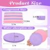 120 Pcs Facial Sponge Compressed, Luxiv Face Cleansing Sponge Estheticians Compressed Makeup Facial Sponge Round Wash Face Sponges for Women Compress Exfoliating Removal Sponge (Purple+pink) view 2