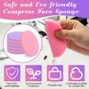 120 Pcs Facial Sponge Compressed, Luxiv Face Cleansing Sponge Estheticians Compressed Makeup Facial Sponge Round Wash Face Sponges for Women Compress Exfoliating Removal Sponge (Purple+pink) view 3