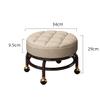 Yuidaaavzz Rolling PU Leather Low Stool with Wheels for Nail Salon Pedicure SPA Home Foot Stool (Dark Grey) view 2